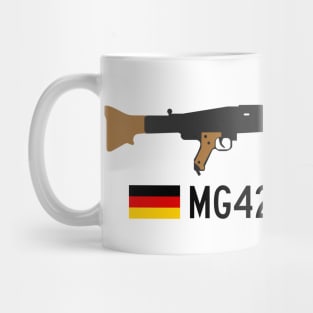 MG42 Maschinengewehr 42 Historical 1942 German general-purpose machine gun black. Mug